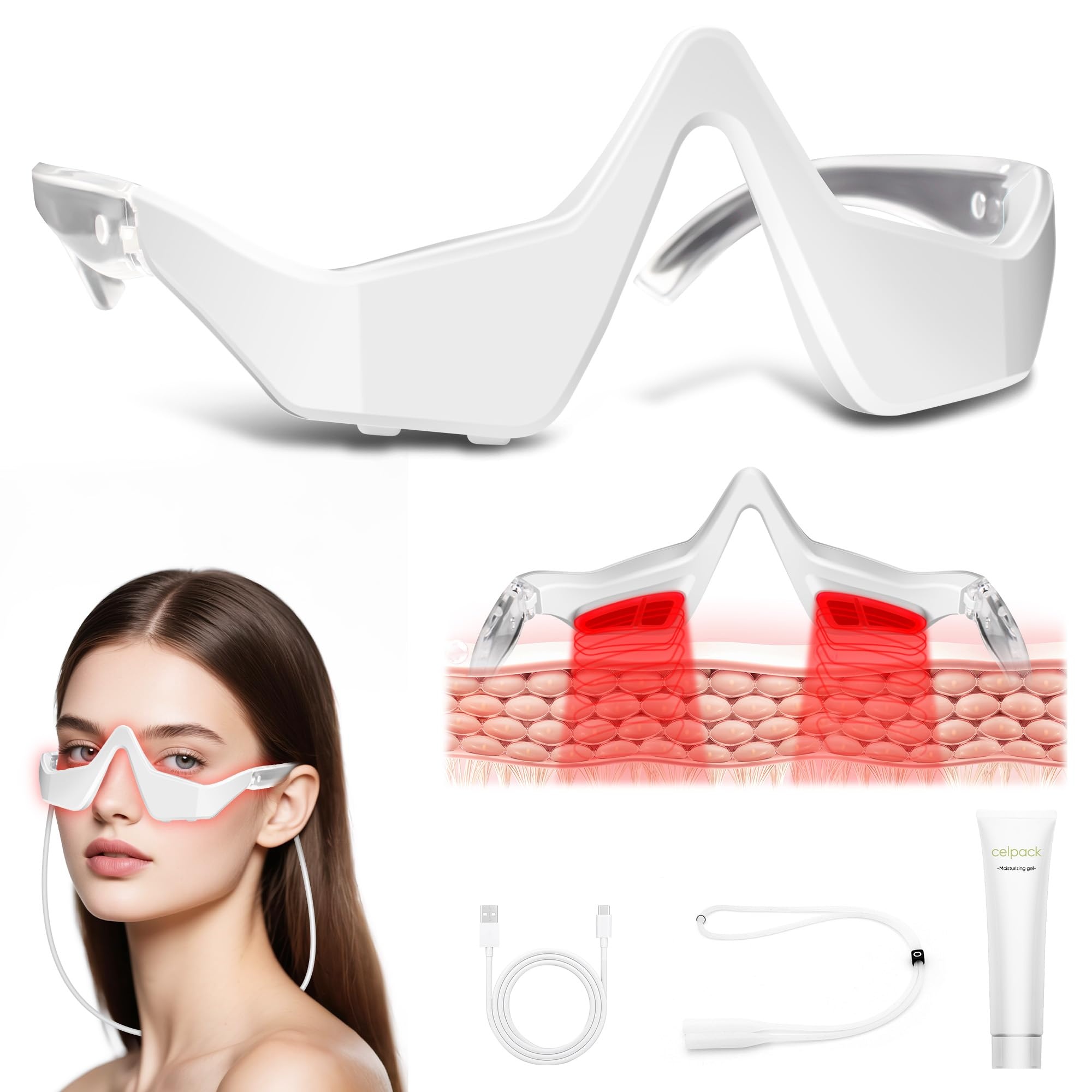 EMS Red Light Eye Massager Gla - Light Therapy Glasses recension och pris