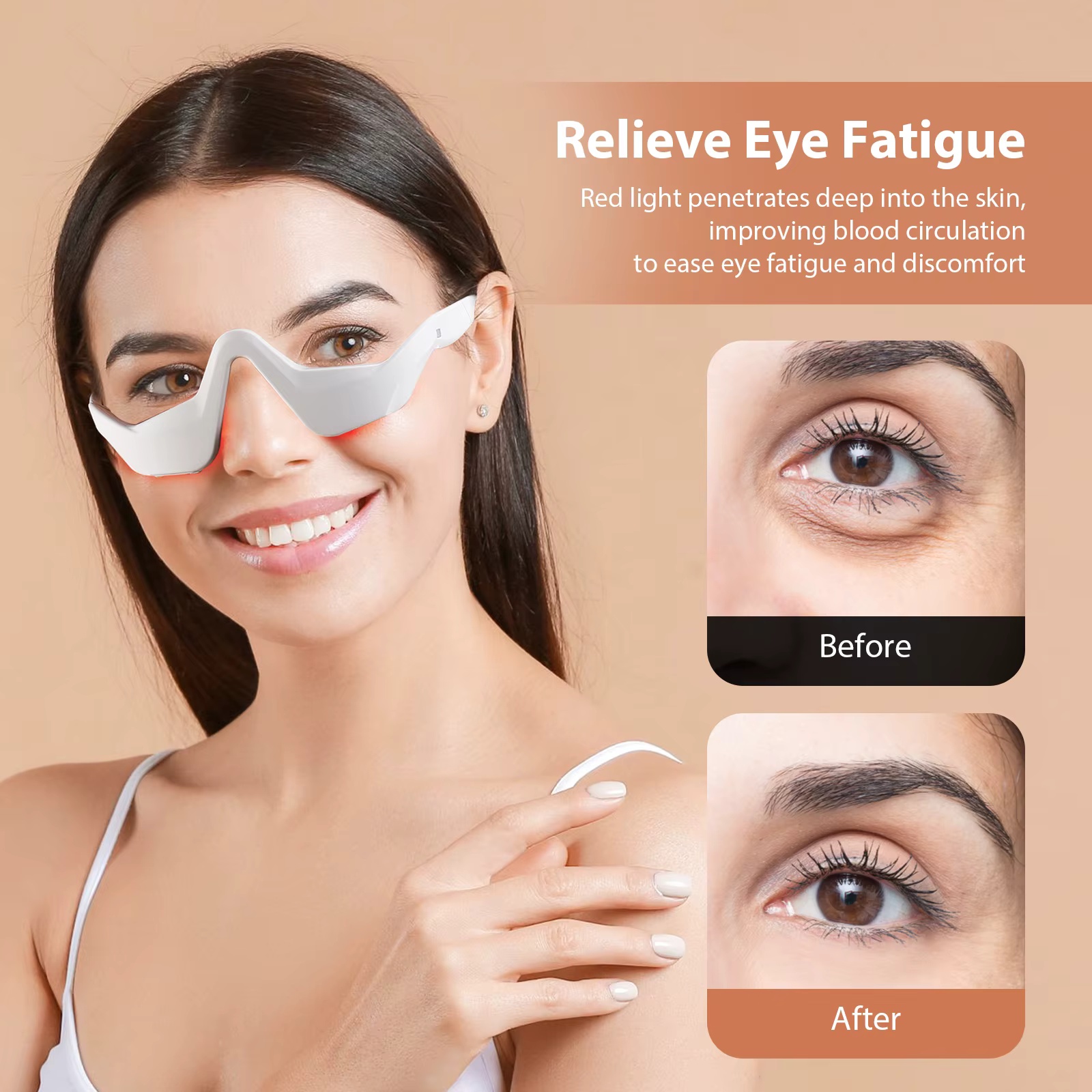 EMS Red Light Eye Massager Gla - Light Therapy Glasses recension och pris