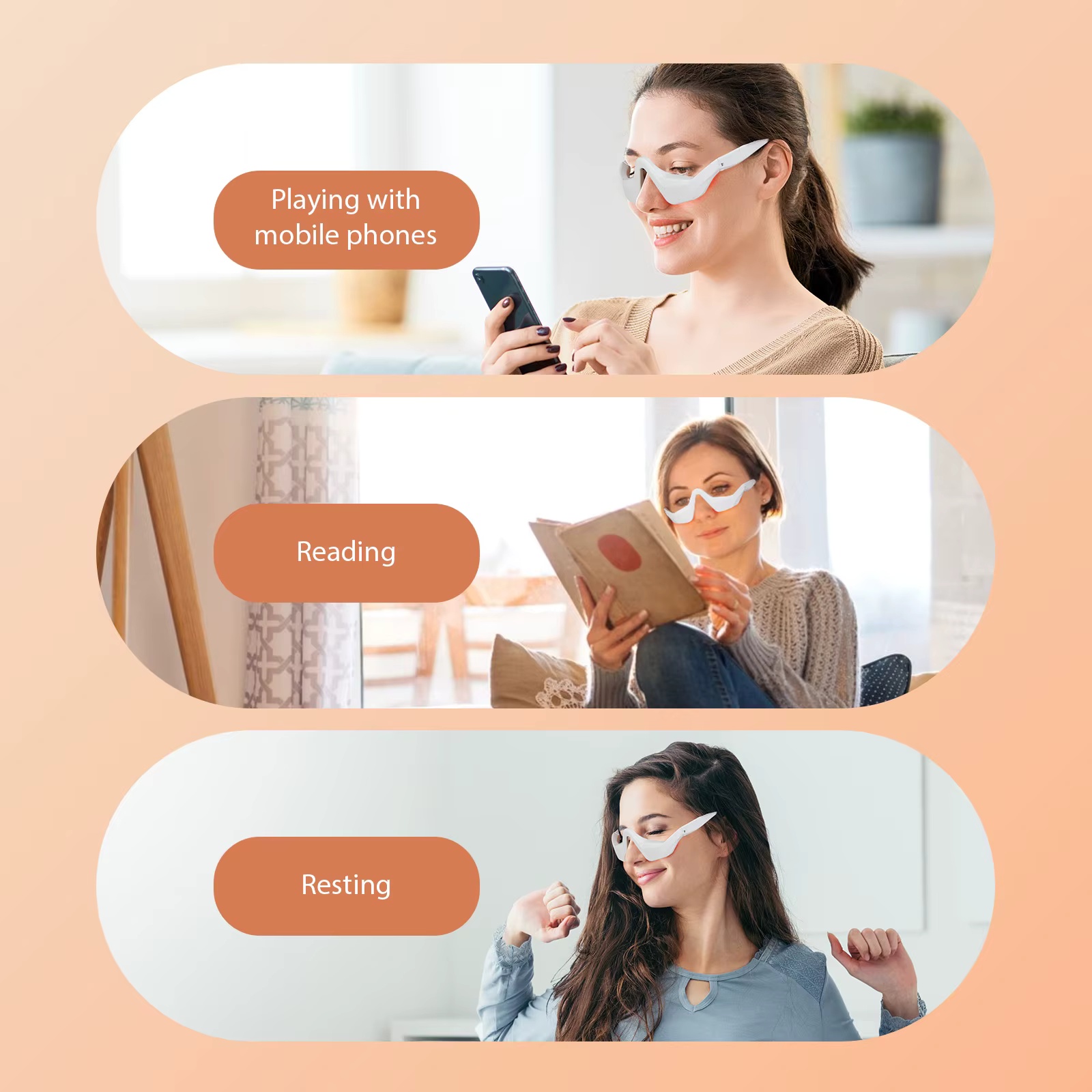EMS Red Light Eye Massager Gla - Light Therapy Glasses recension och pris